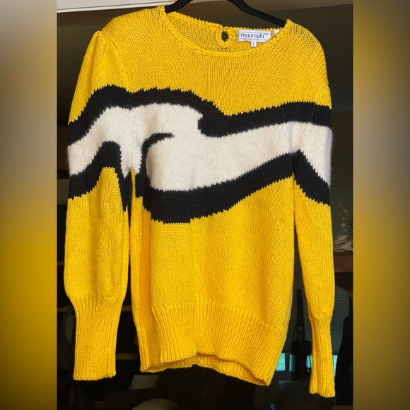 Vintage 80’s Maurada yellow sweater - Picture 1 of 5